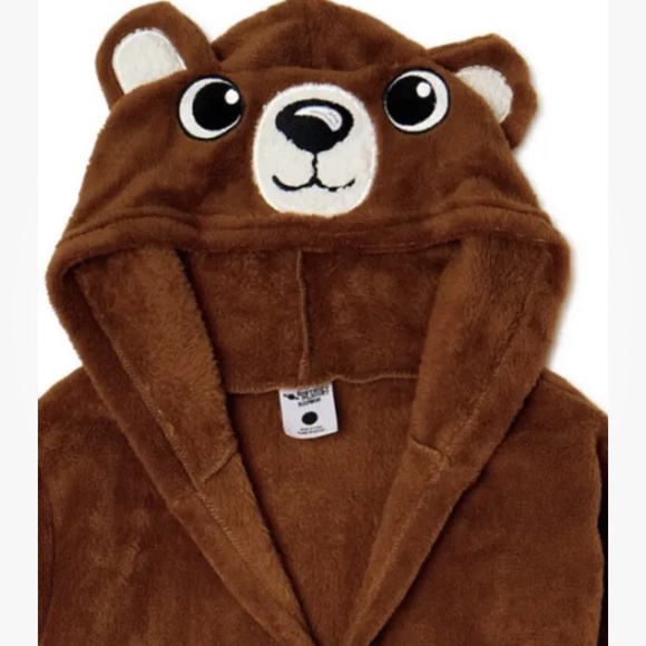 Brown Bear Plush Hooded Robe XS (4-5) NEW - Picture 2 of 10